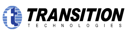 zdjęcie przedstawia logotyp firmy Transition technologies. Po lewej stronie na niebieskim tle są dwie litery t. Po prawej jest czarny napis.
