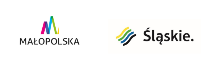 logotypy współorganizatorów: Samorząd Województwa Małopolskiego oraz Urząd Marszałkowski Województwa Śląskiego.