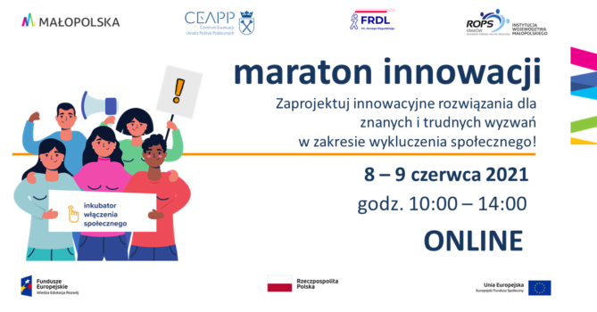 plakat tekstowy maratonu innowacji - wszystkie informacje w treści artykułu