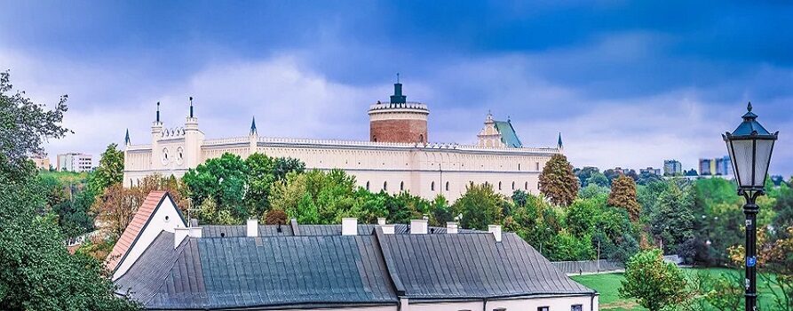 panorama Lublina z widokiem na zamek