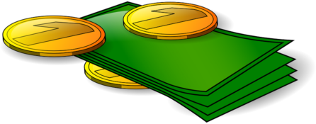 symbol pieniędzy papierowych i monet