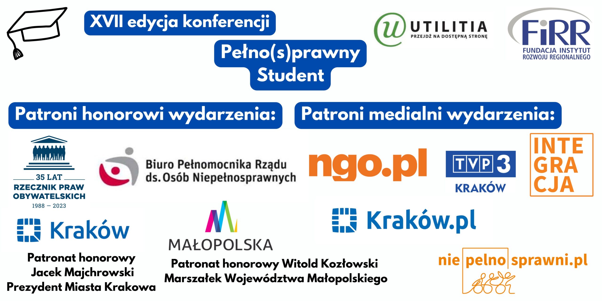 logotypy partnerów medialnych i honorowych wydarzenia