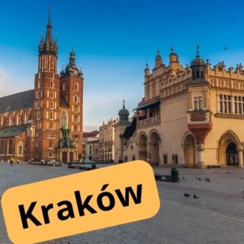 krakowski Rynek z widokiem na kościół Mariacki