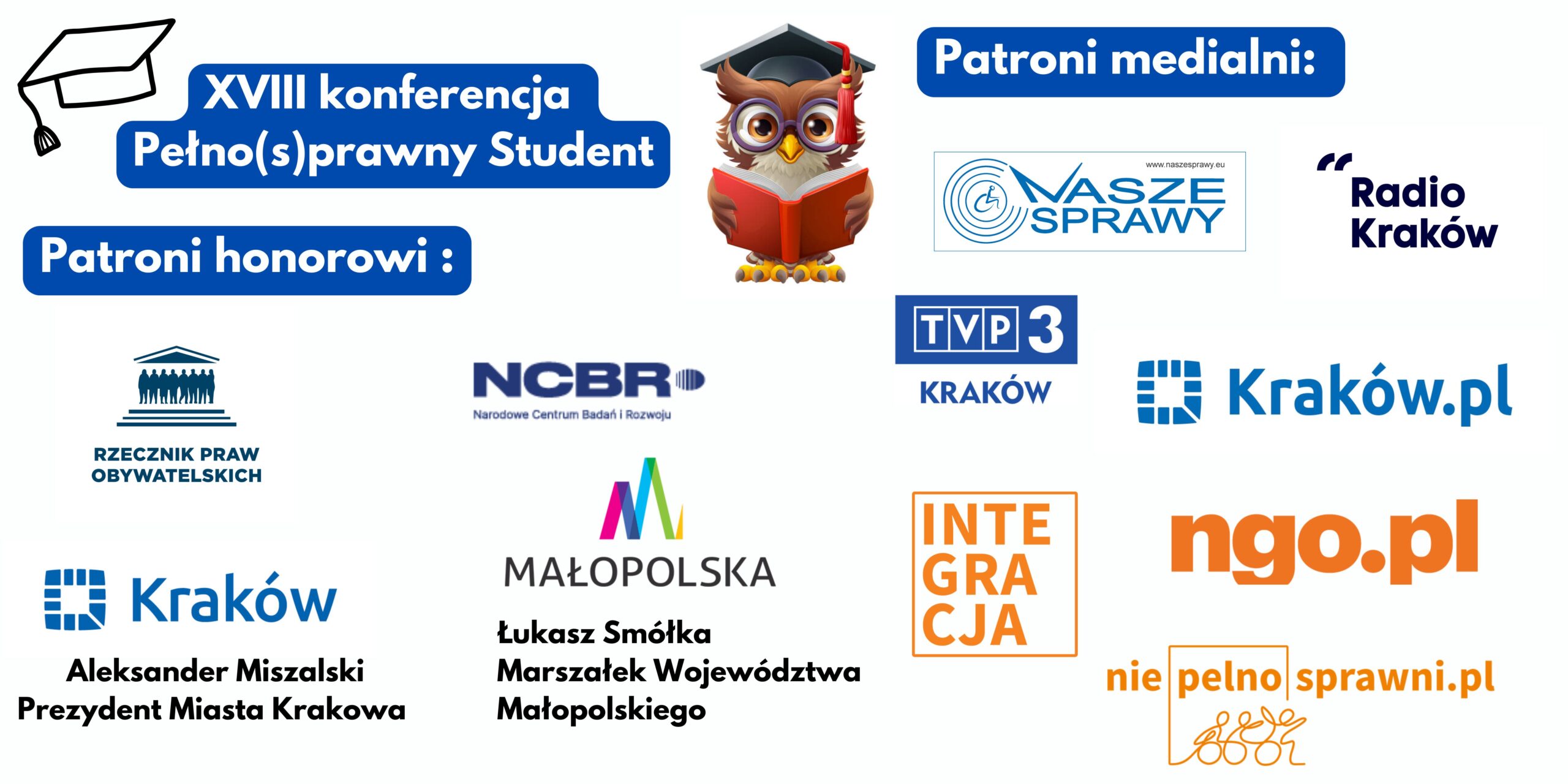 inforgrafika z logotypami patronów medialnych i honorowych