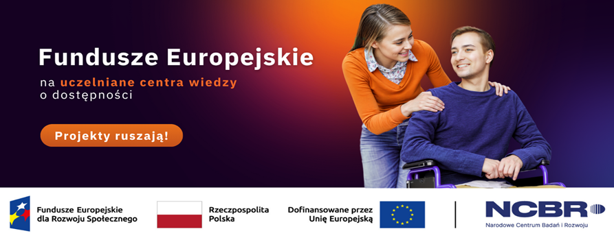 plakat, promujący Centra Wiedzy o Dostępności